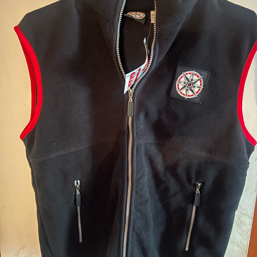 Marlboro Black Vest with Bold Red Accents